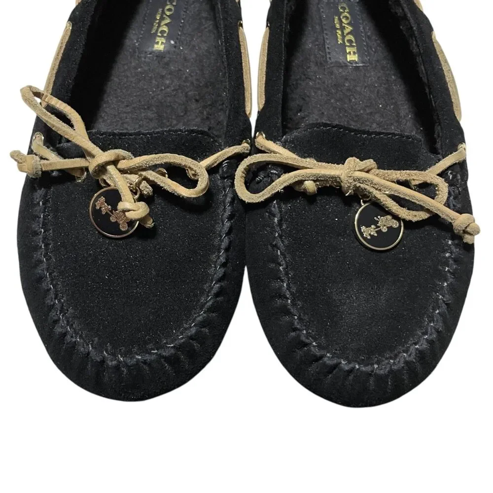 Coach 7 Suede Fur lined Antonia‎ Pull On Moccasin